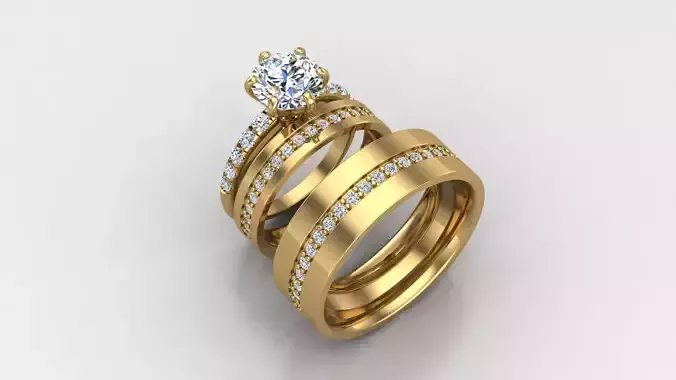wedding band set