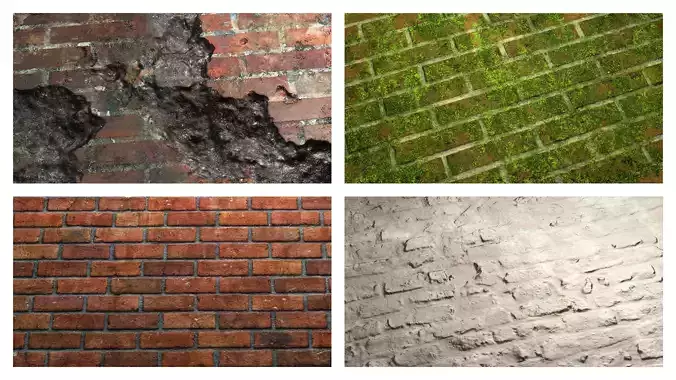 Brick Wall 8K PBR Texture Set