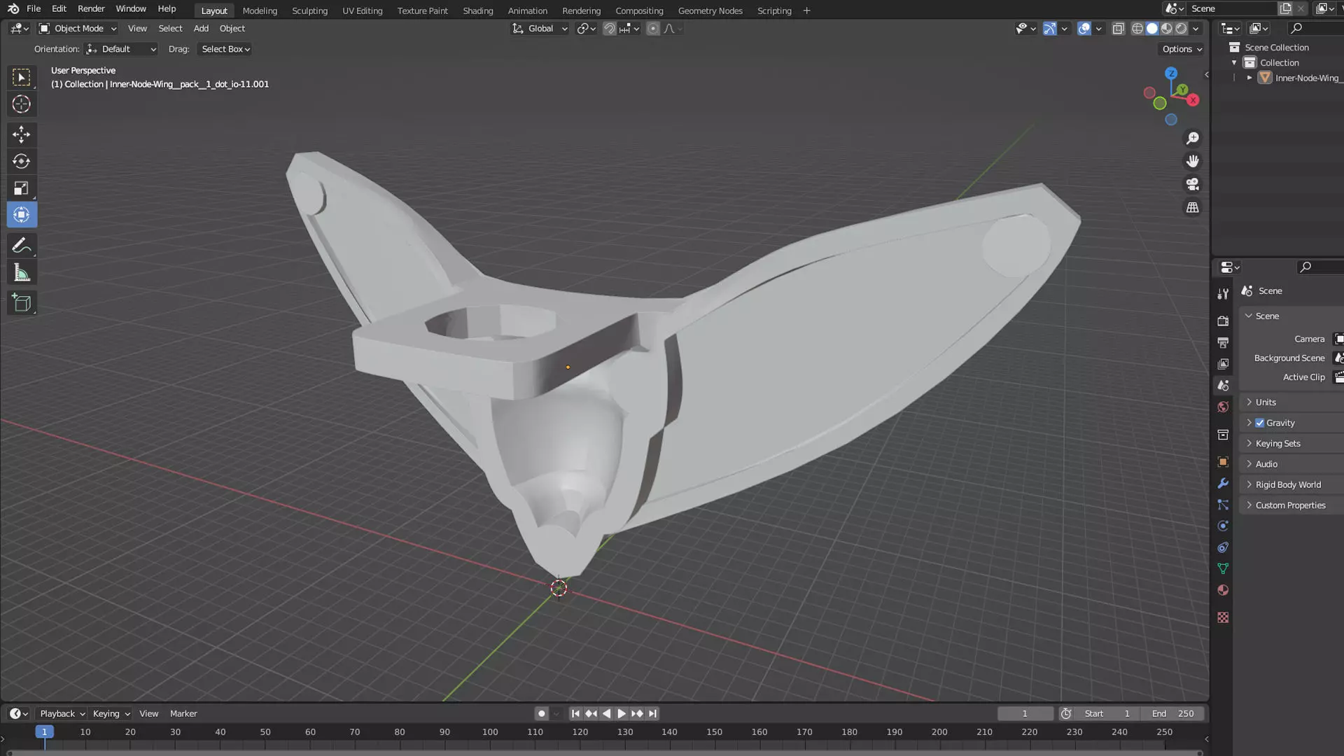 Custom 3D print Minifigure Accessory - Minifigure Wings S1 - 06 3D print model_1