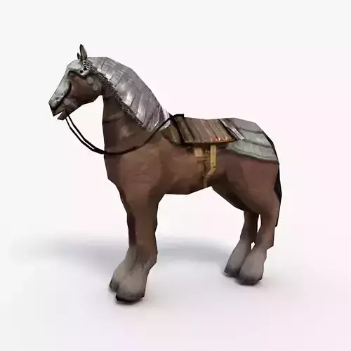 Low Poly Armored Horse
