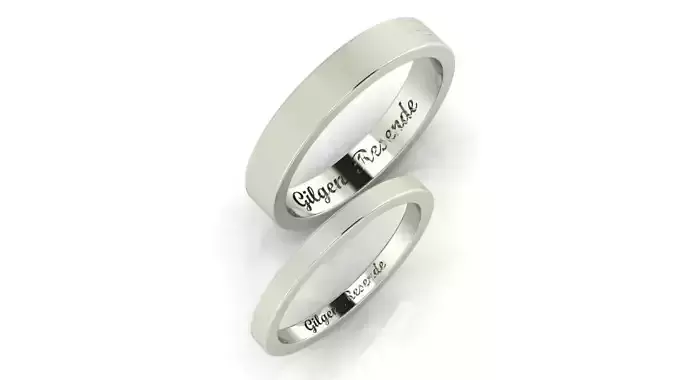 Flat wedding band