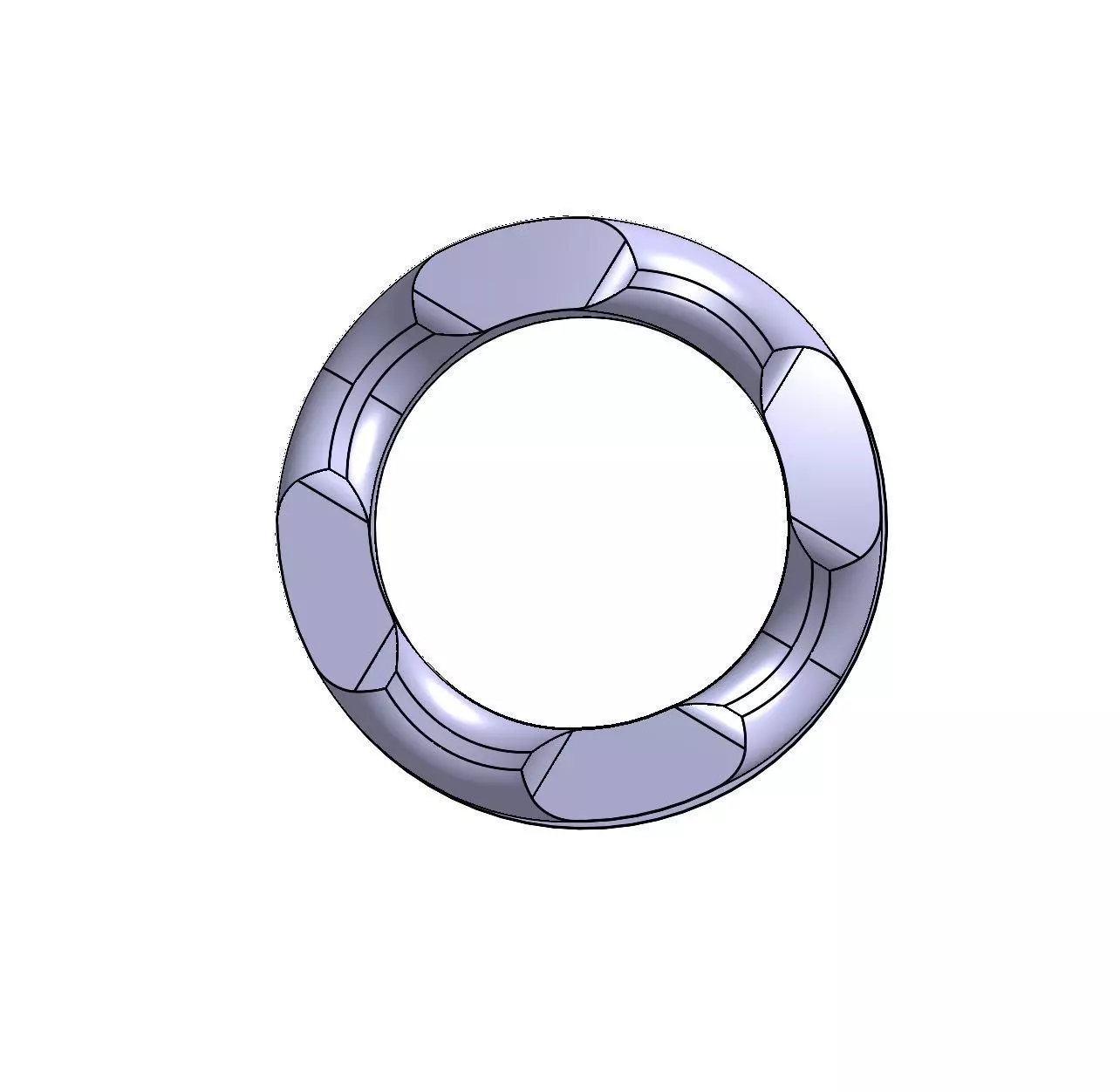 High Precision Wave Lock Washer Mechanical Retaining Ring 3D model_1