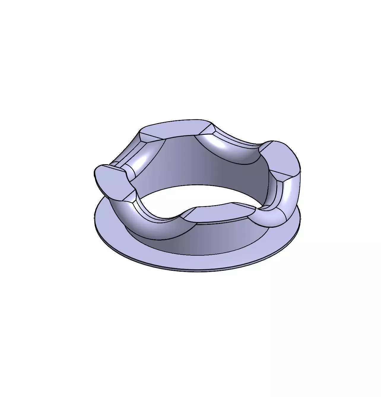 High Precision Wave Lock Washer Mechanical Retaining Ring 3D model_0