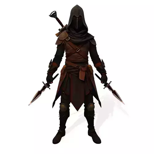 Hooded Rogue Assassin for 3D Print