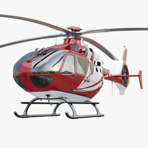 Eurocopter EC 135 Medical Red 3D model