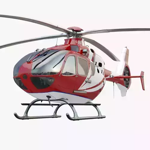 Eurocopter EC 135 Medical Red 3D model