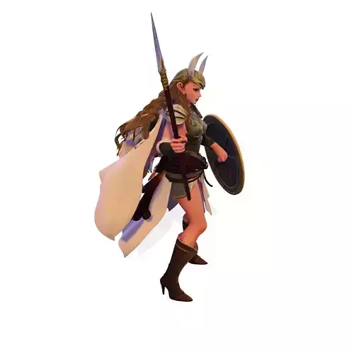 Highpoly Female Warrior for 3D print