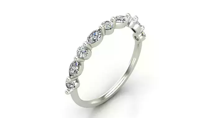 Marquise Half eternity ring