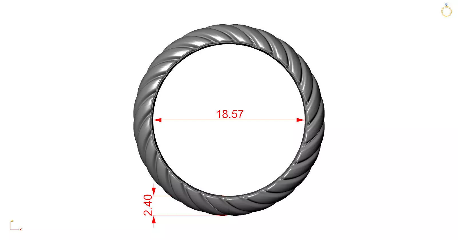 Twisted band 3D print model_4