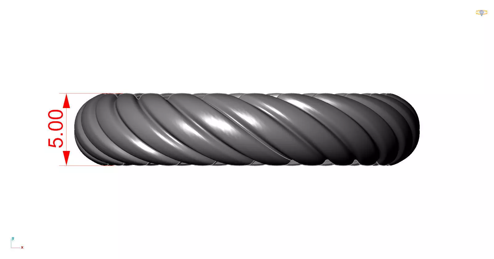 Twisted band 3D print model_5