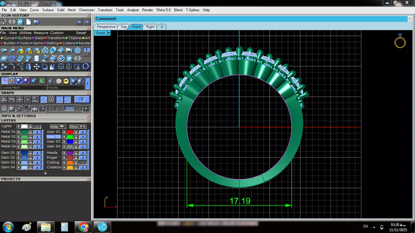 Wedding Ring 3D print model_10