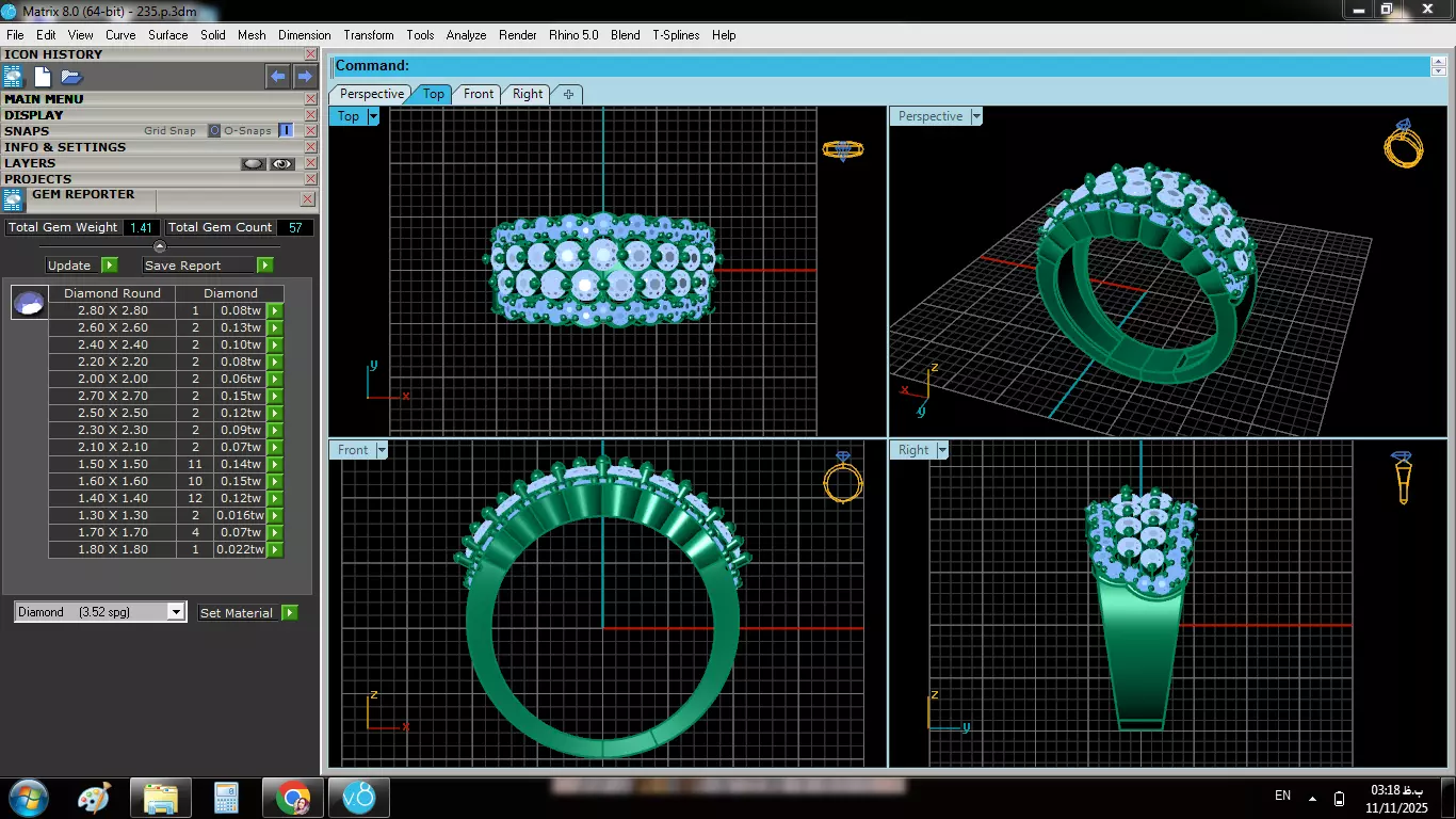 Wedding Ring 3D print model_8