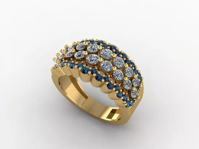 Wedding Ring 3D print model_4