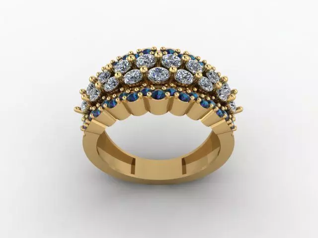 Wedding Ring 3D print model_5