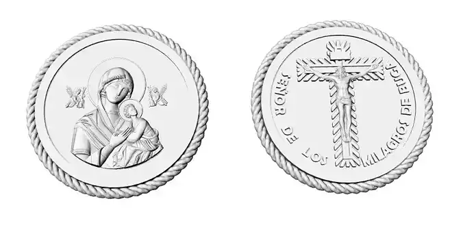 Medalla - senor de los milagros buga - virgen perpetuo socorro