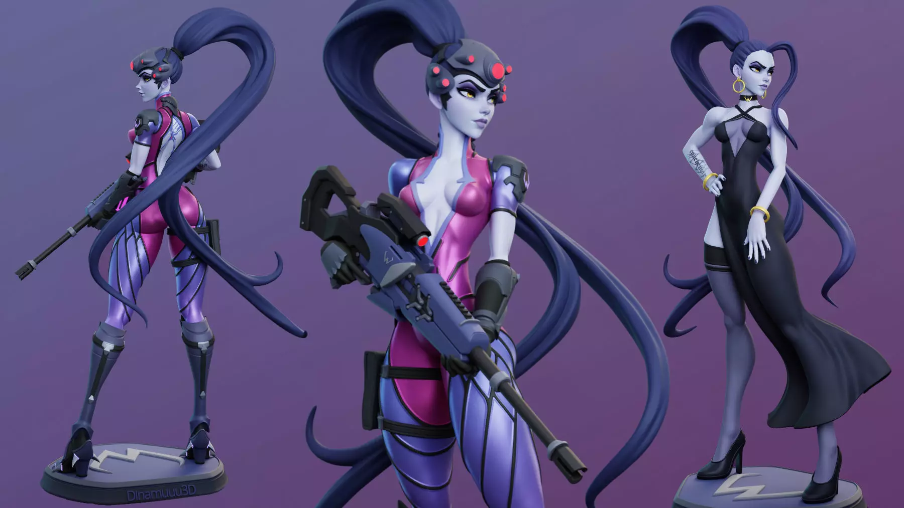 Widowmaker Overwatch Multi Version STL SFW 3D print model