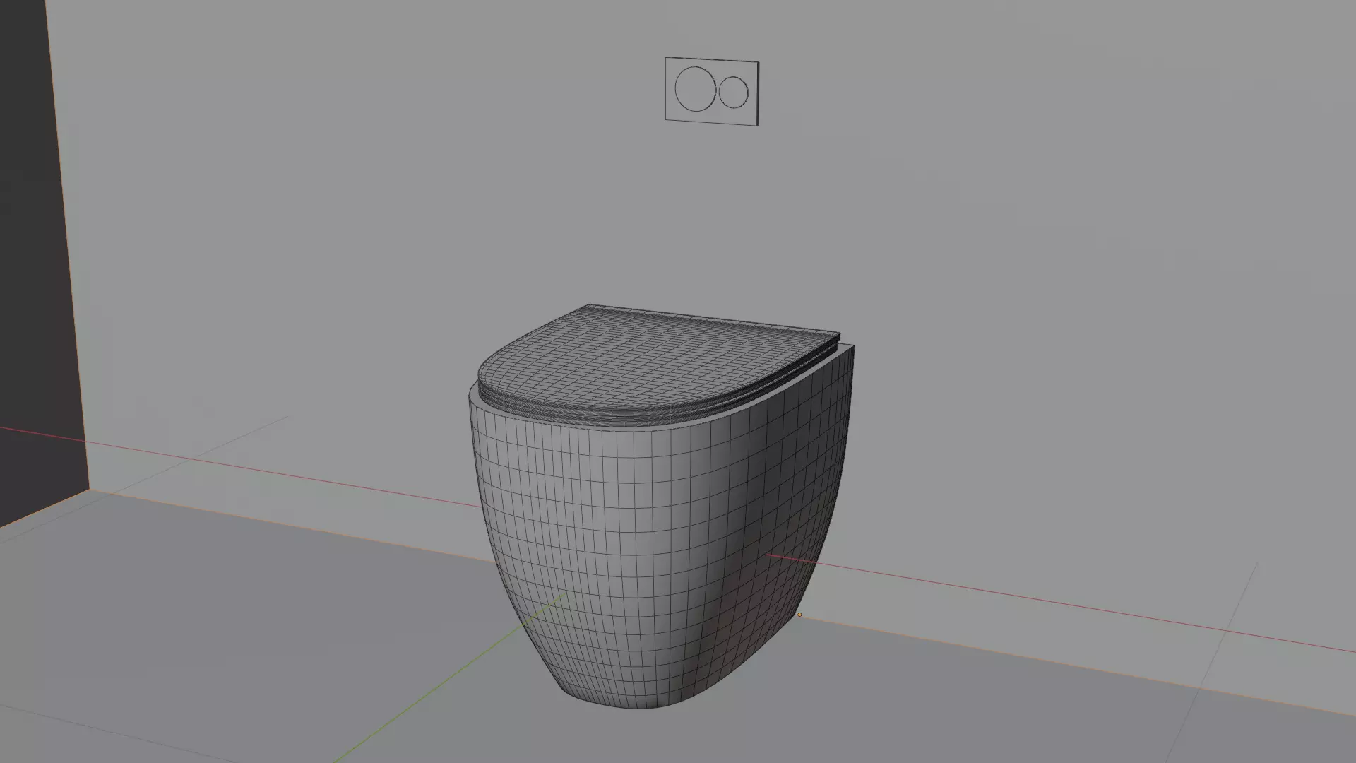 Modern Minimal Bathroom Sanitary Set High Poly  3D model_4