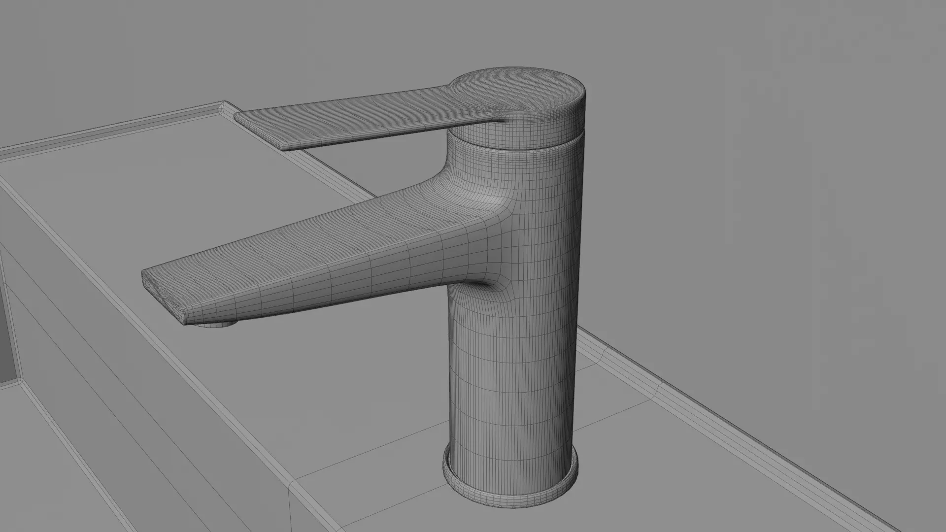 Modern Minimal Bathroom Sanitary Set High Poly  3D model_8