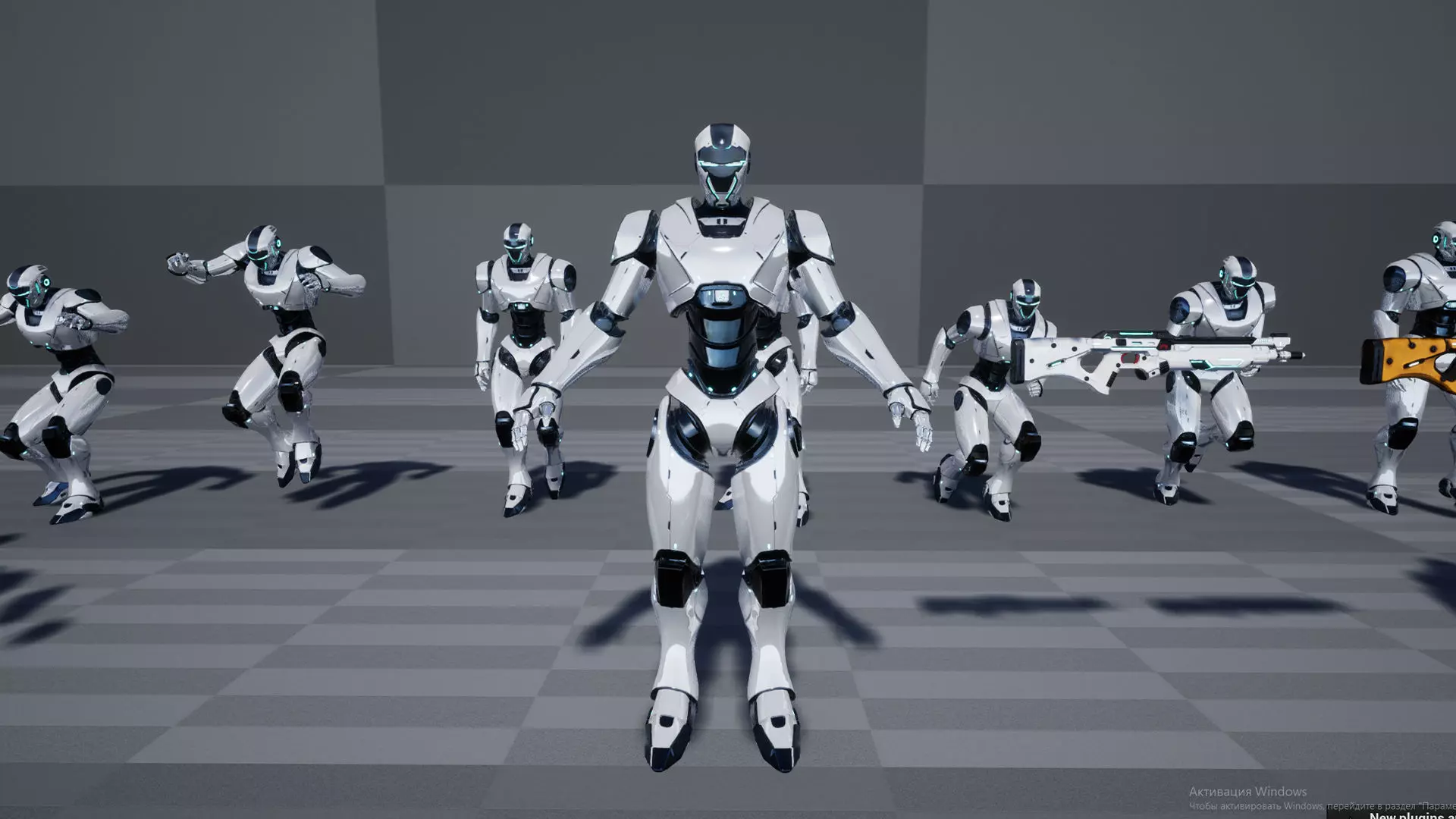 Robot 4 Low-poly 3D model_16