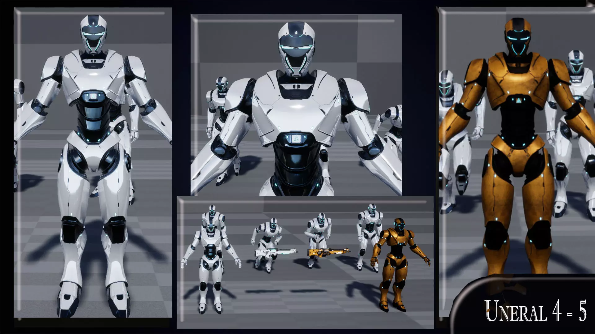 Robot 4 Low-poly 3D model_9