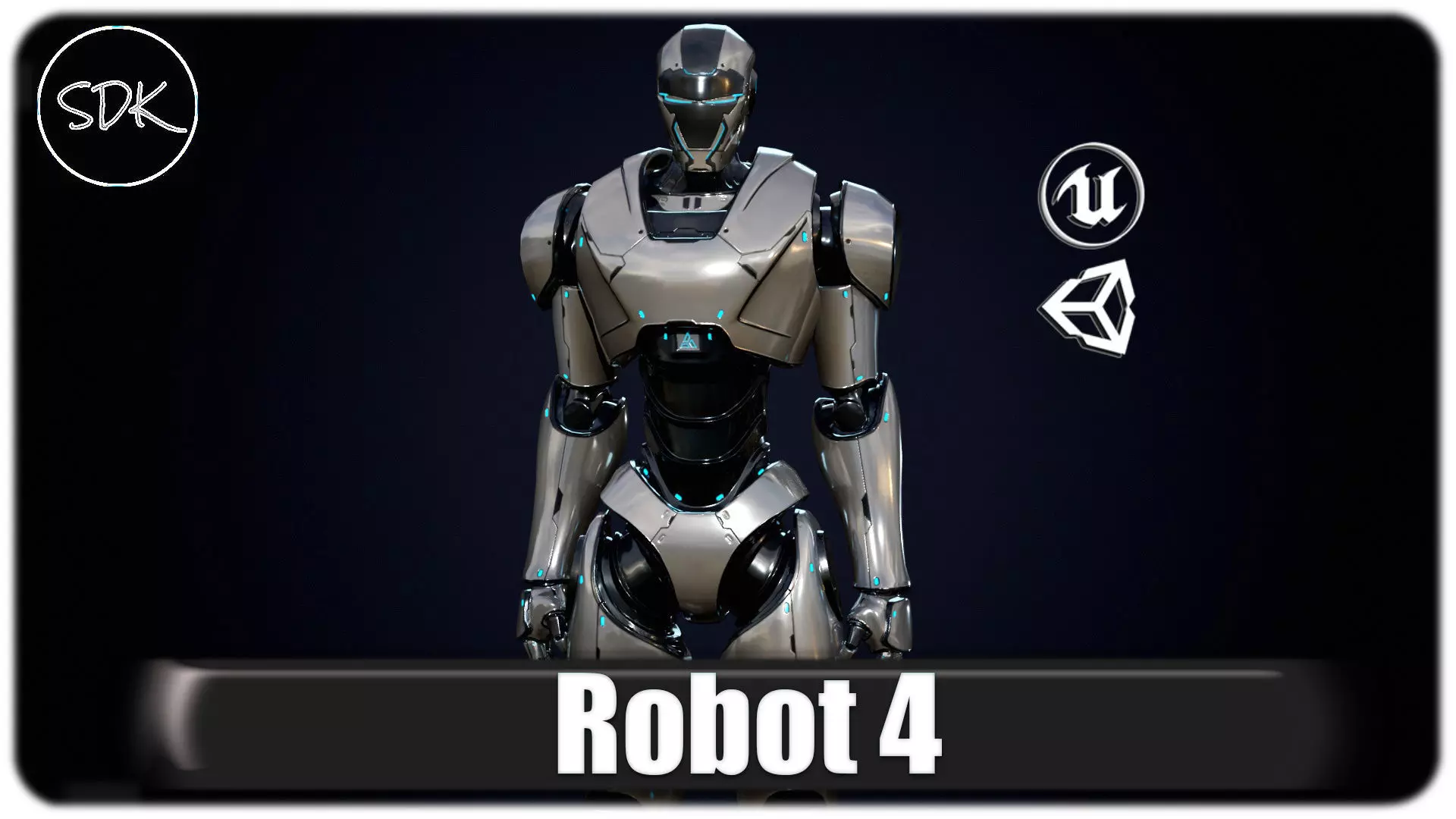 Robot 4 Low-poly 3D model_0