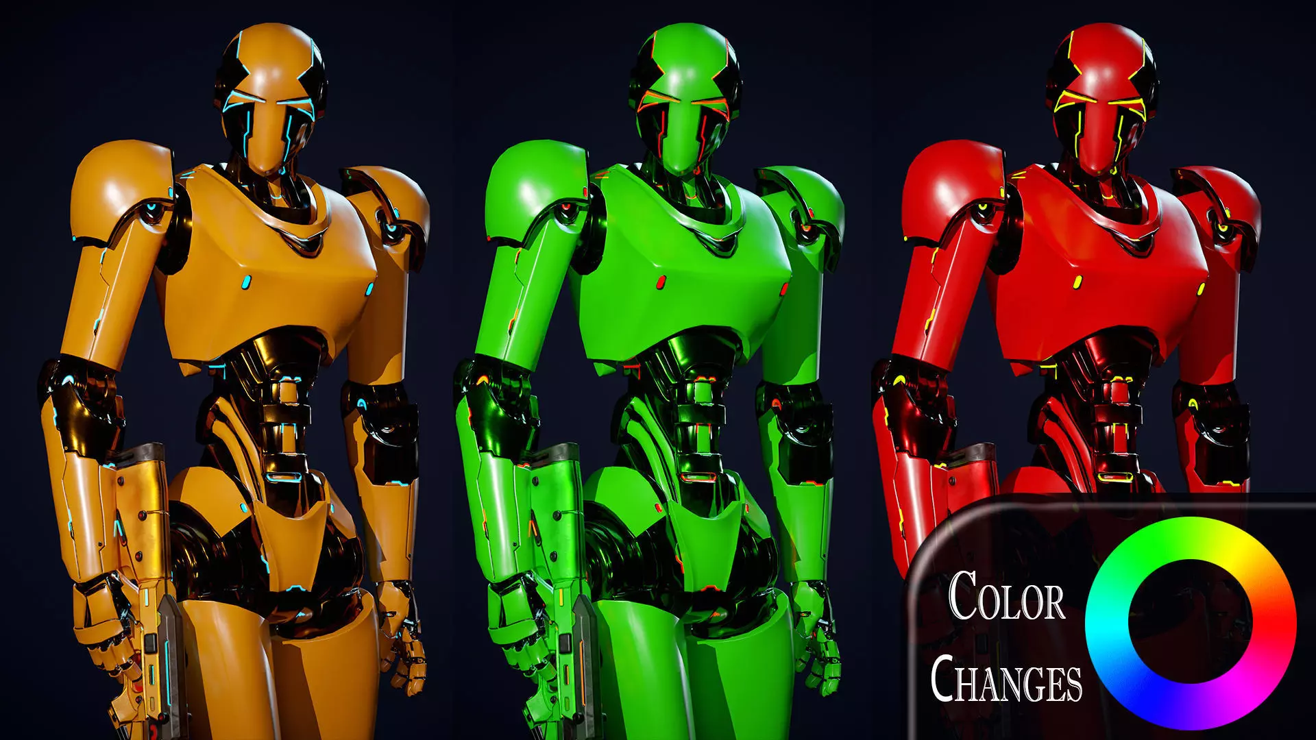 Robot 4 Low-poly 3D model_4