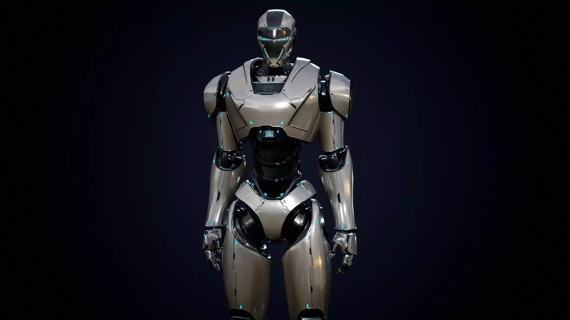 Robot 4 Low-poly 3D model_6