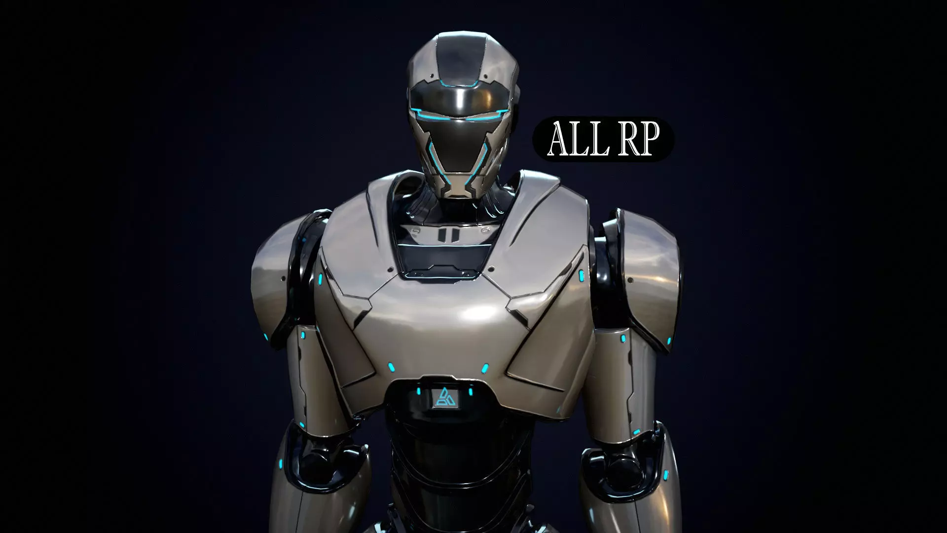 Robot 4 Low-poly 3D model_2
