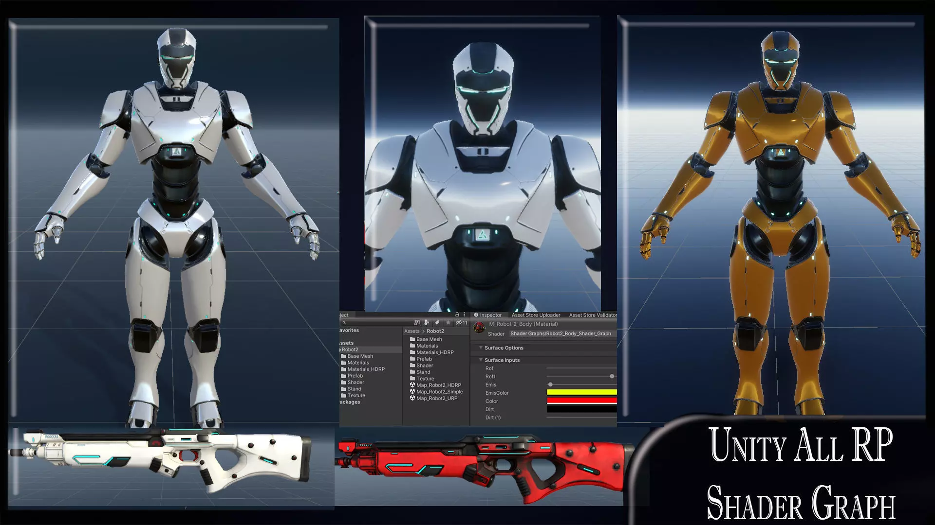 Robot 4 Low-poly 3D model_8