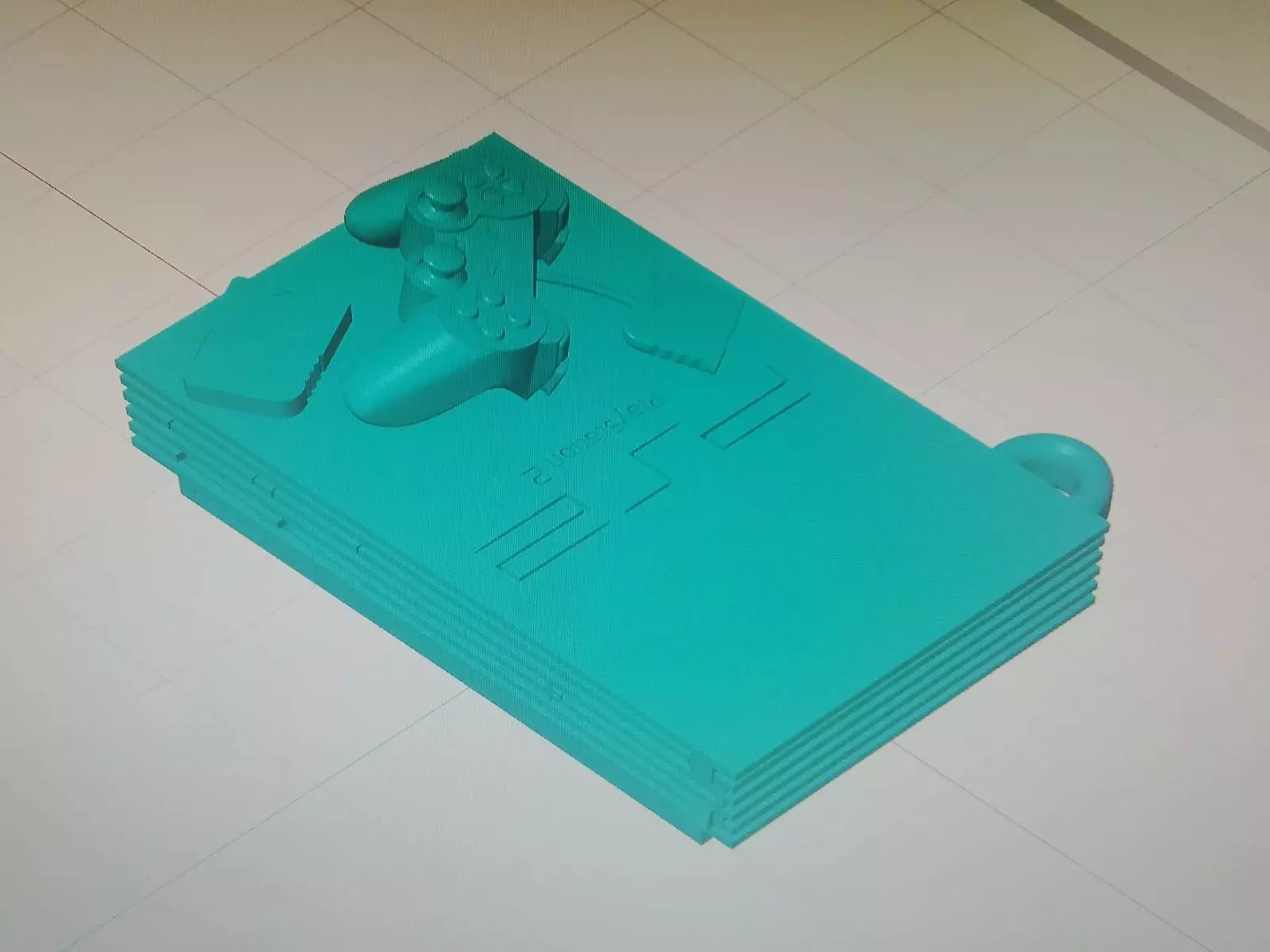 PLAYSTATION 2 llavero 3D print model_4