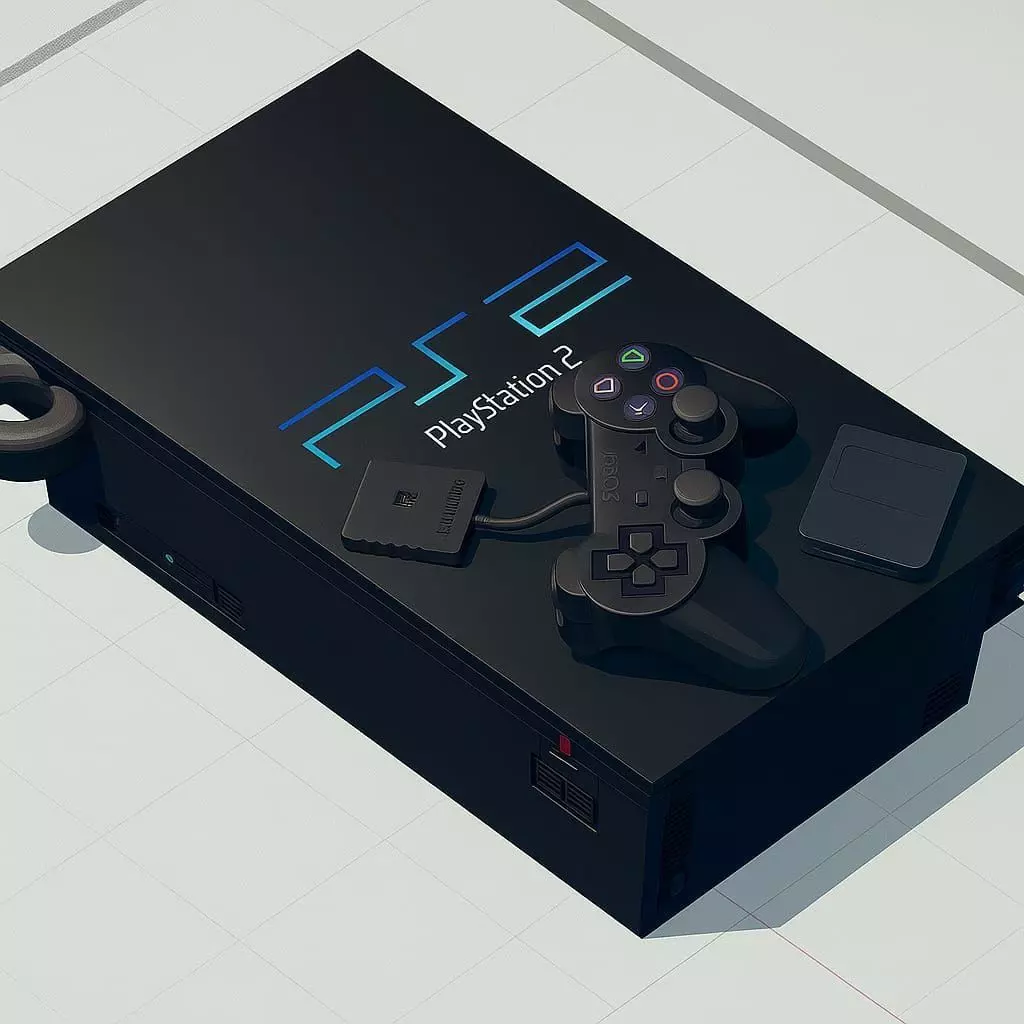 PLAYSTATION 2 llavero 3D print model_0