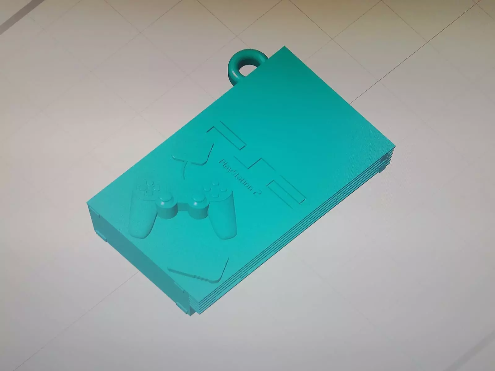 PLAYSTATION 2 llavero 3D print model_3