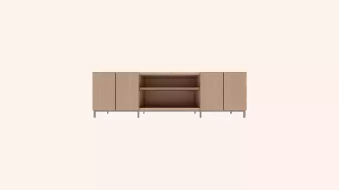 Tall Scandinavian TV Stand - Fully Parametric Archicad Object 