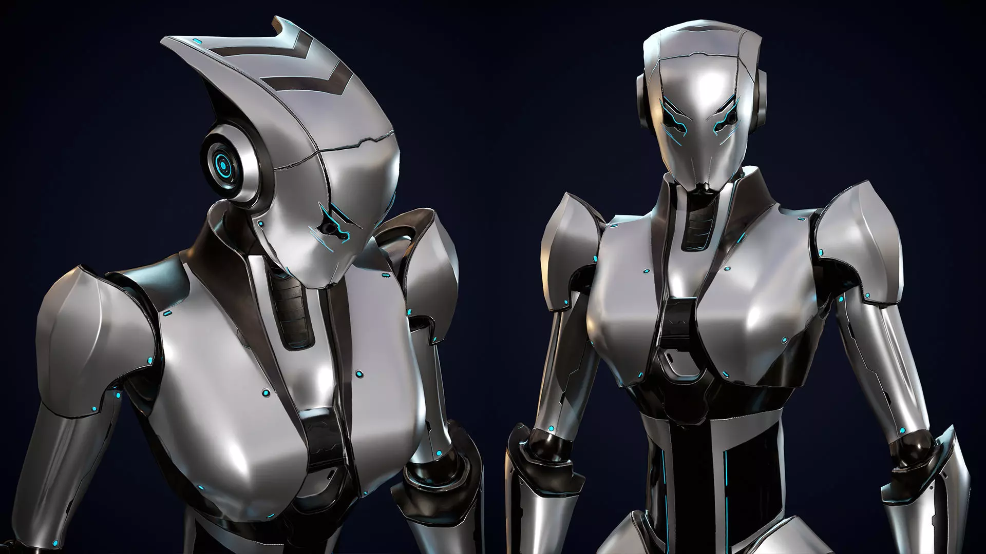 Robot 5 Low-poly 3D model_3