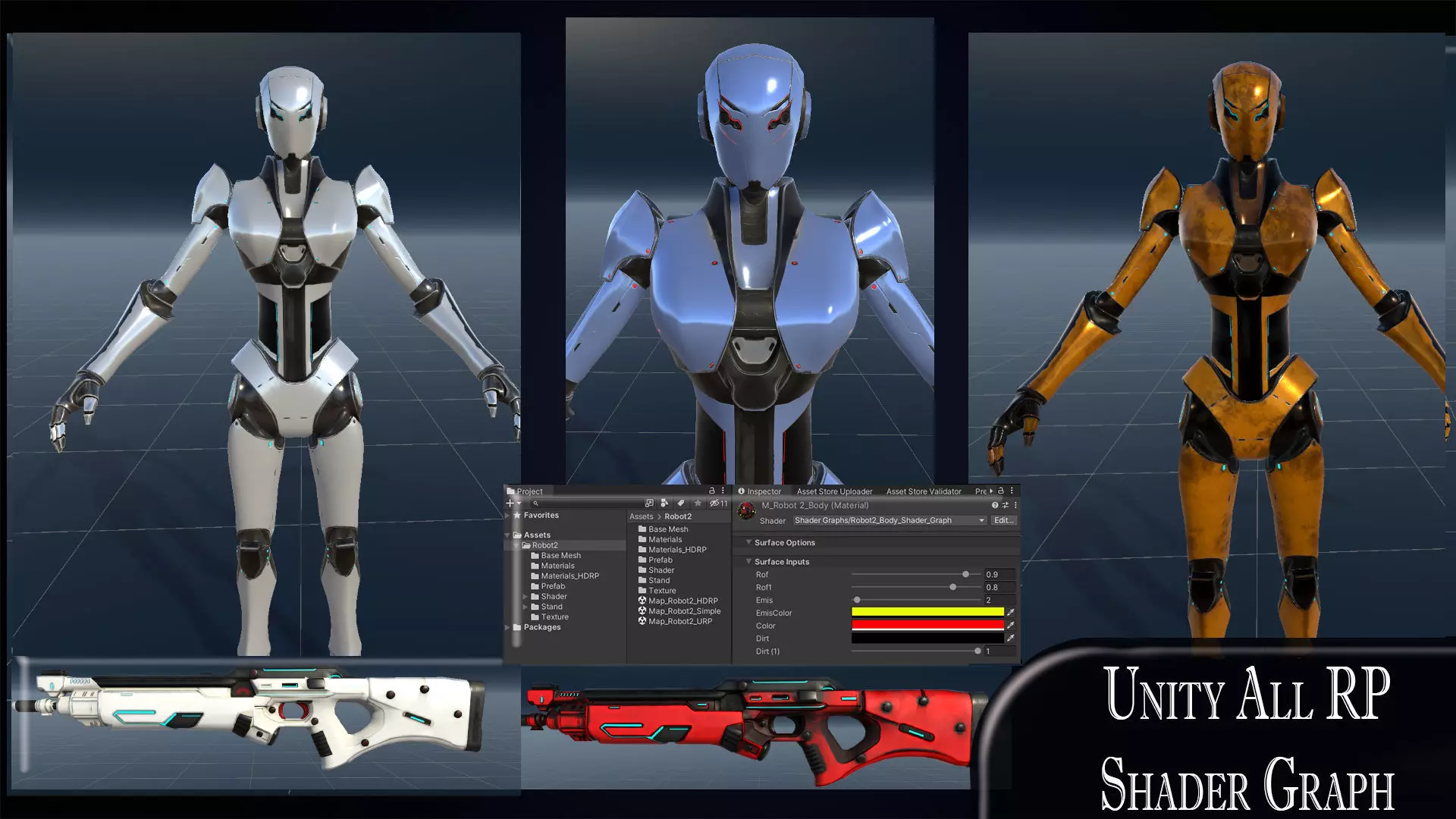 Robot 5 Low-poly 3D model_11