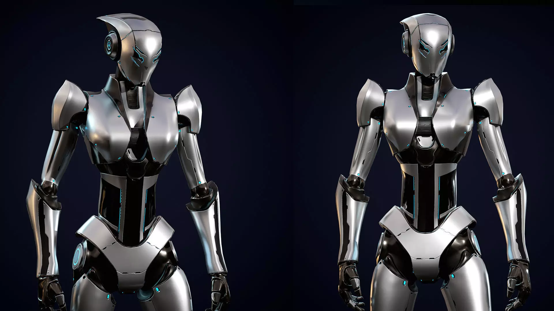 Robot 5 Low-poly 3D model_5