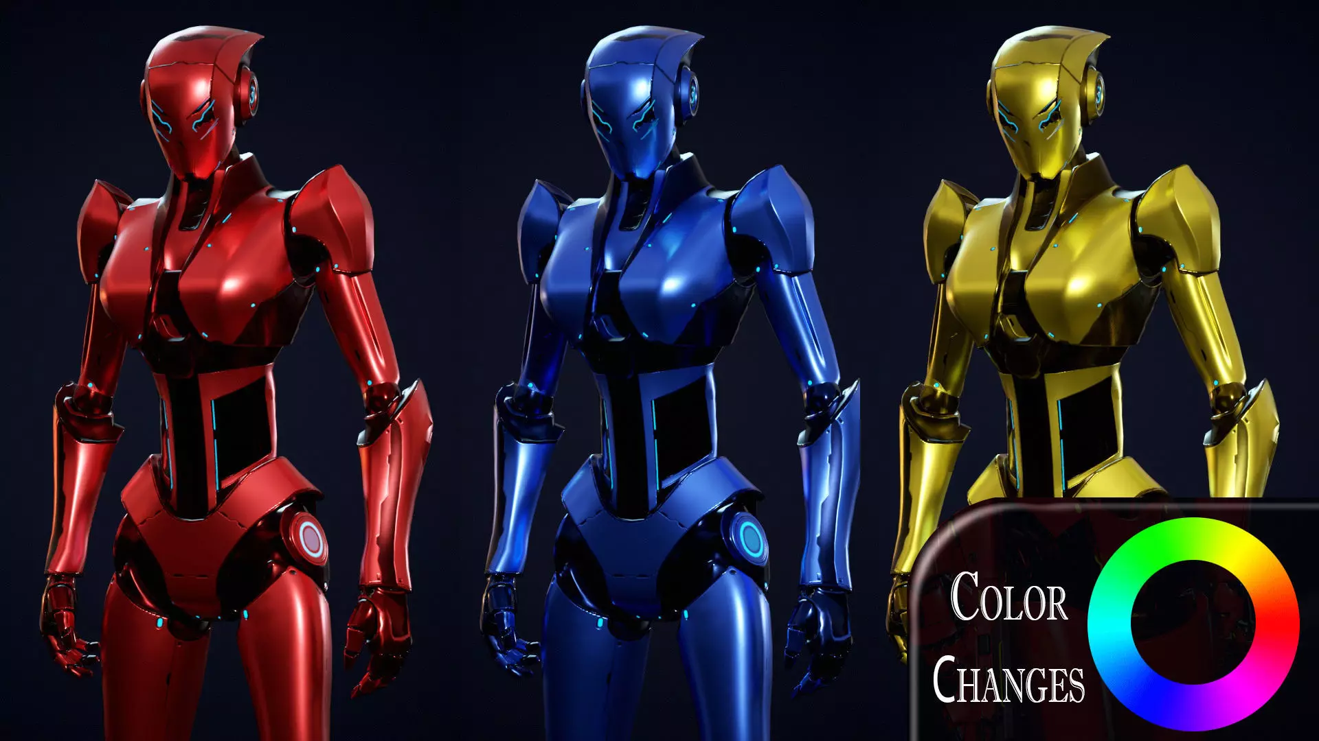 Robot 5 Low-poly 3D model_6