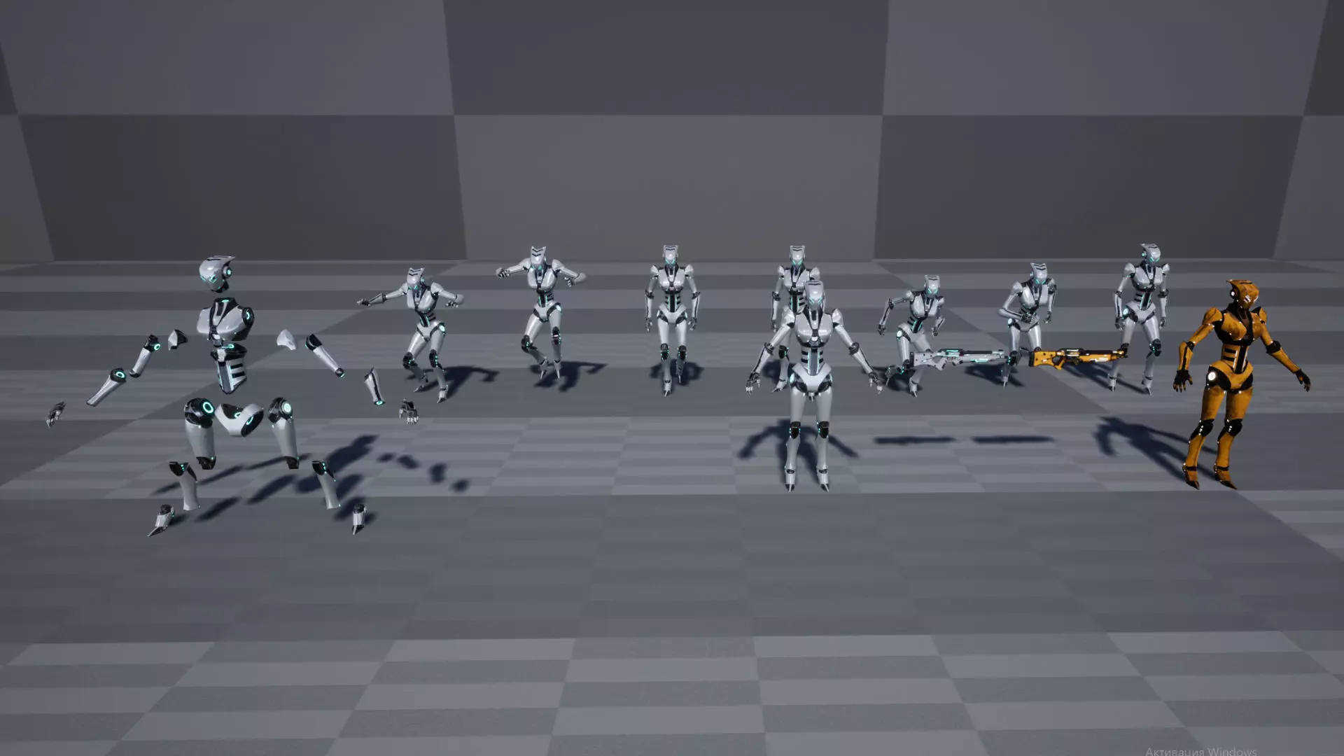 Robot 5 Low-poly 3D model_15