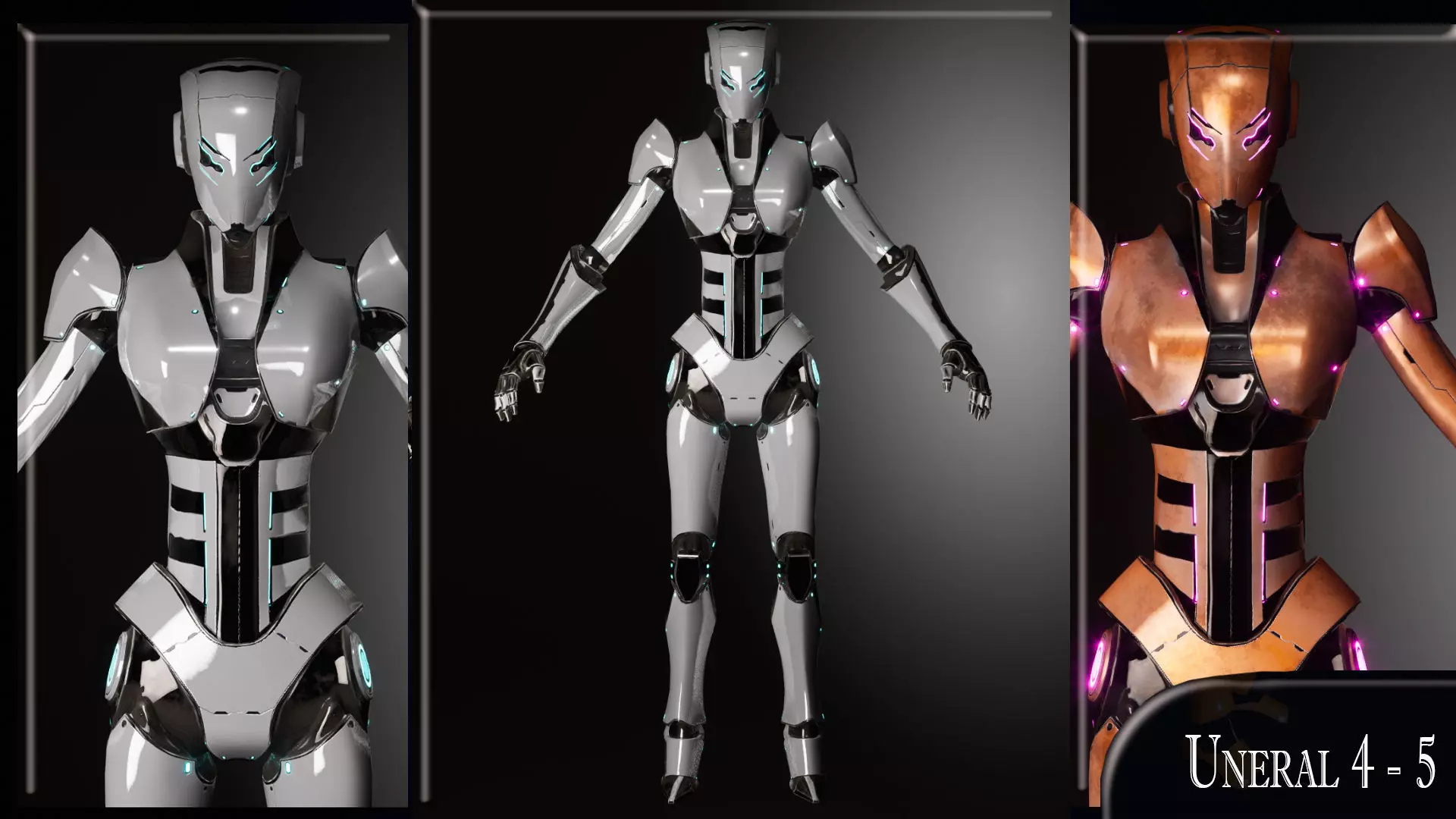 Robot 5 Low-poly 3D model_10