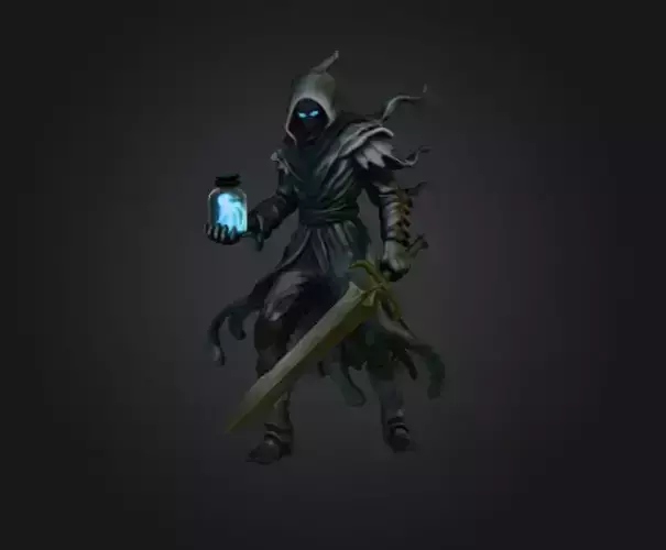 Harbinger of Shadows Low-poly 3D model