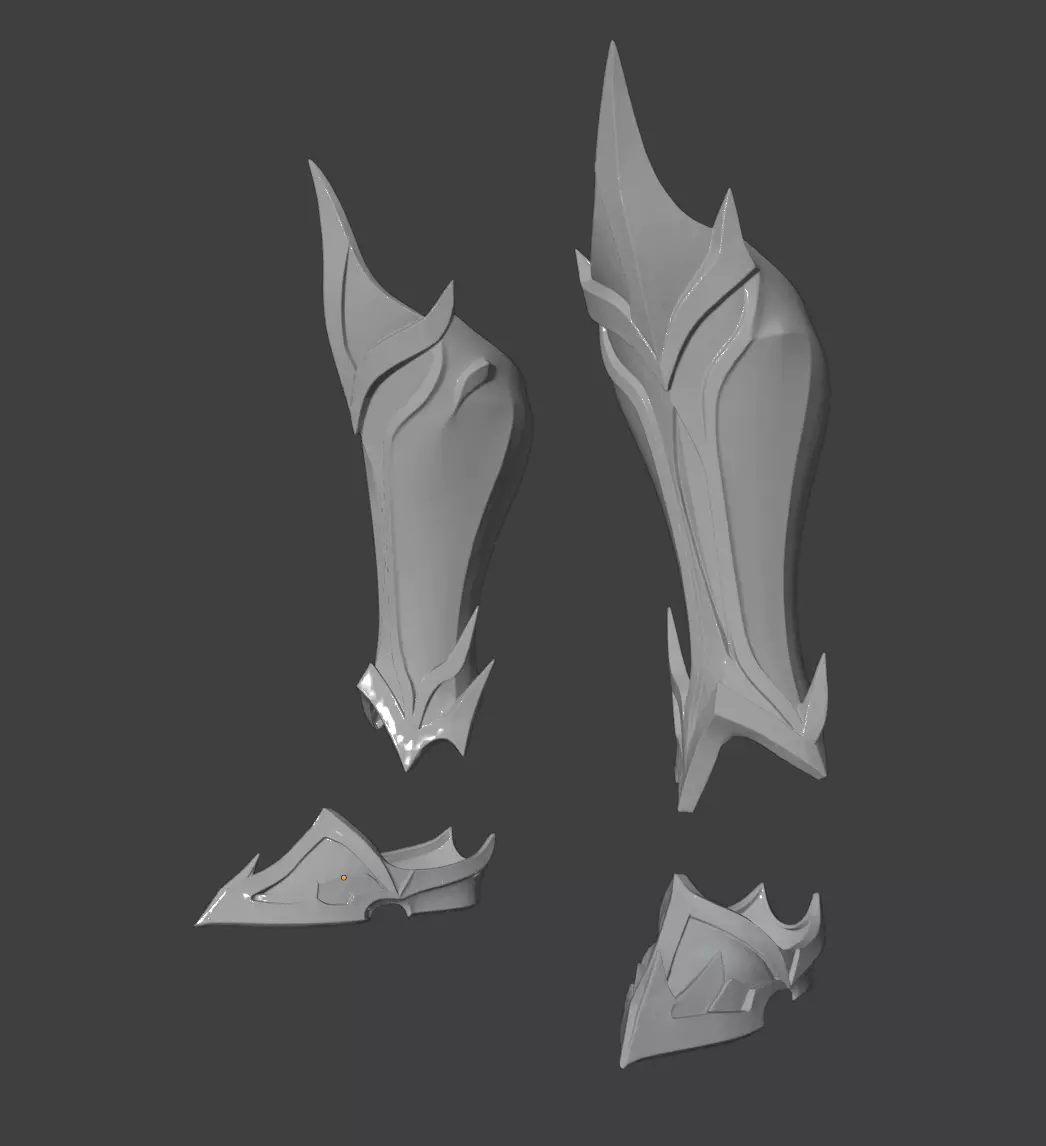 ICHIGOS BANKAI GREAVES AND SABATONS COVERS 3D print model_4