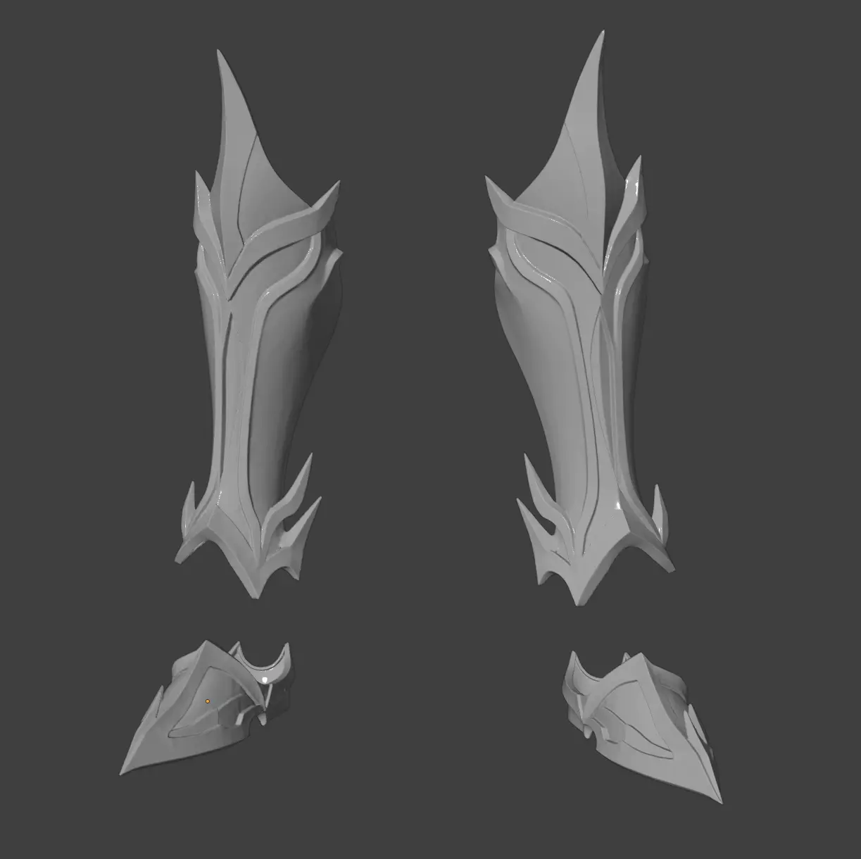 ICHIGOS BANKAI GREAVES AND SABATONS COVERS 3D print model_3