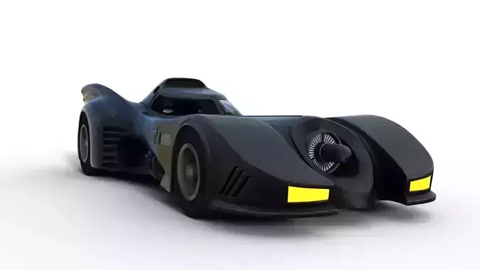Batmobile 1989 High Definition 3D Render 