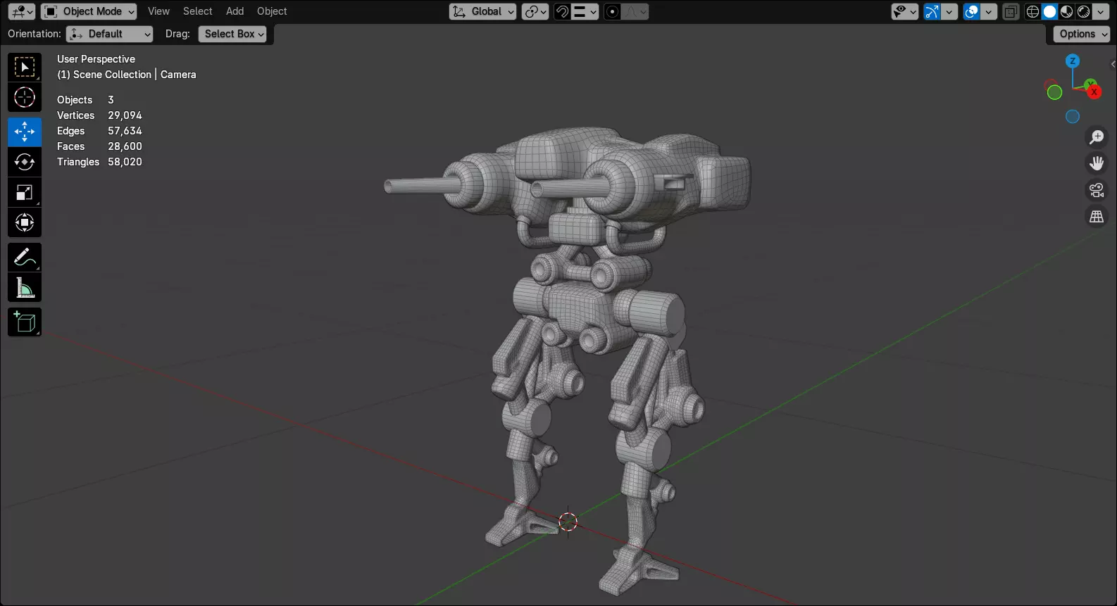 Mecha - Prototype 007 Low-poly 3D model_13