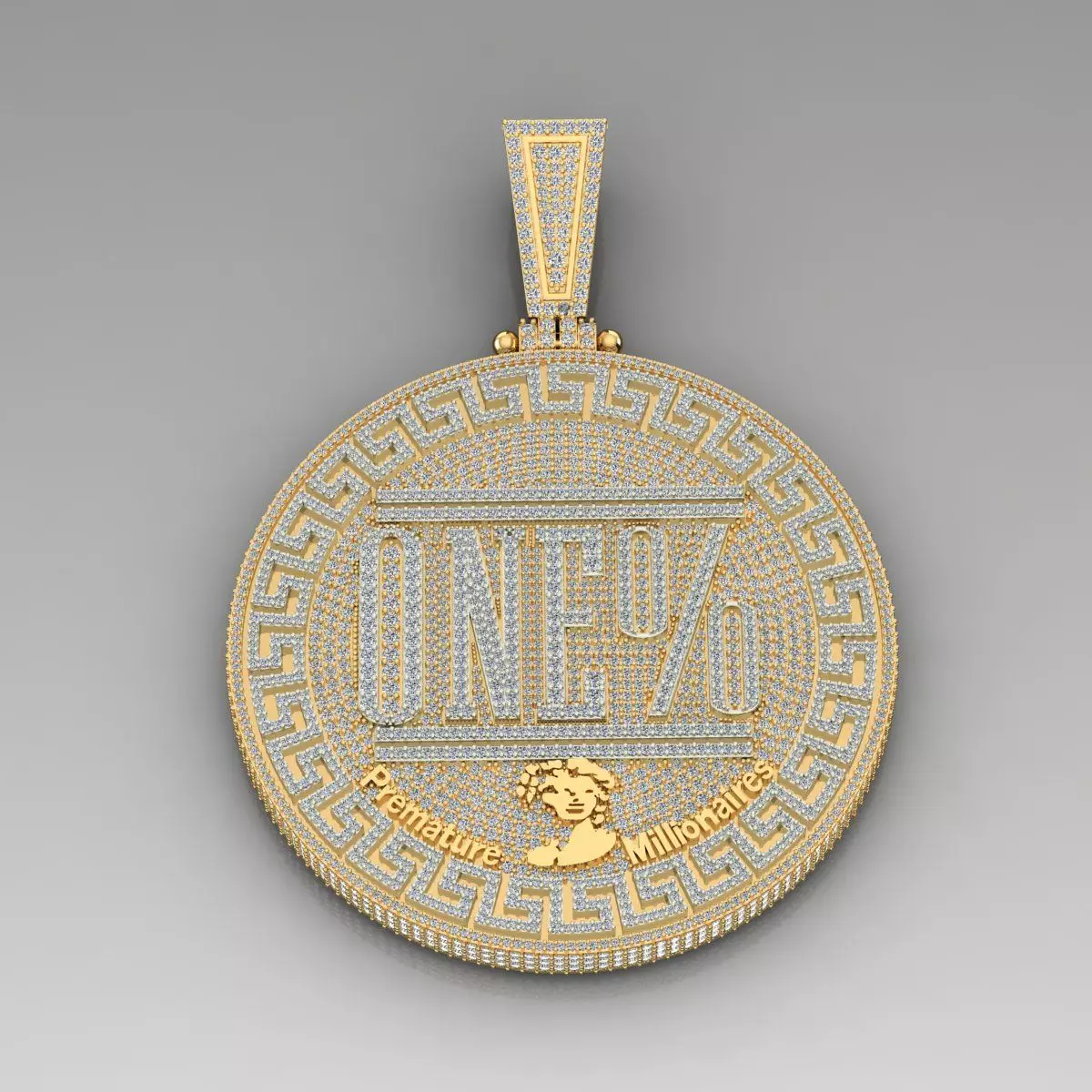 One percent Hip Hop Pendant 3D print model