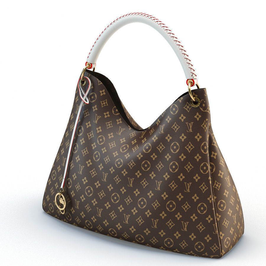 Bag Louis Vuitton Brown 3D model_3