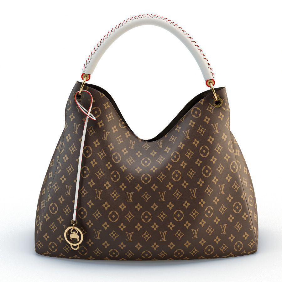 Bag Louis Vuitton Brown 3D model_2
