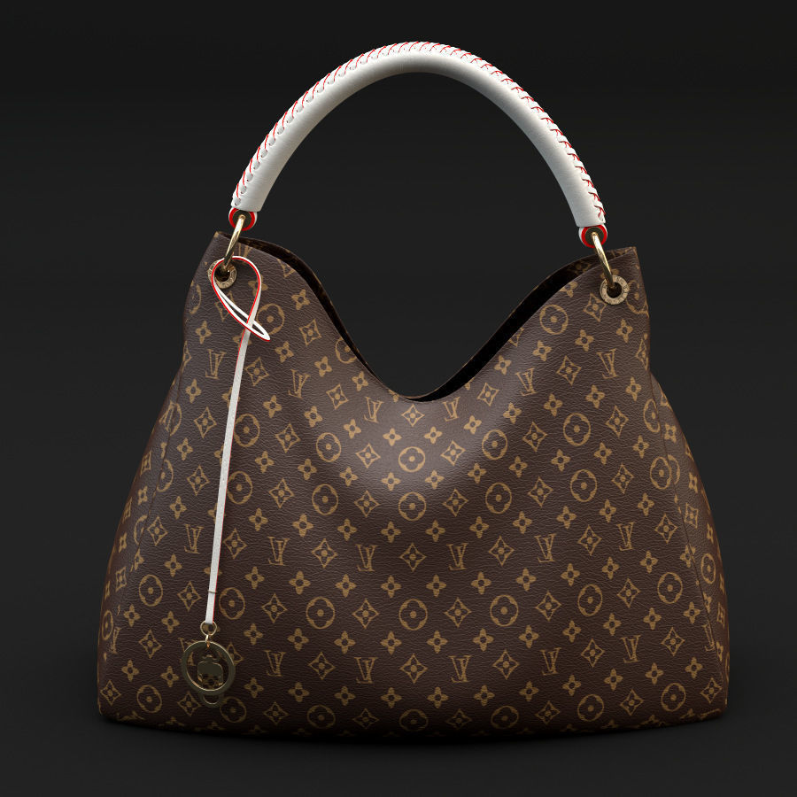 Bag Louis Vuitton Brown 3D model_4