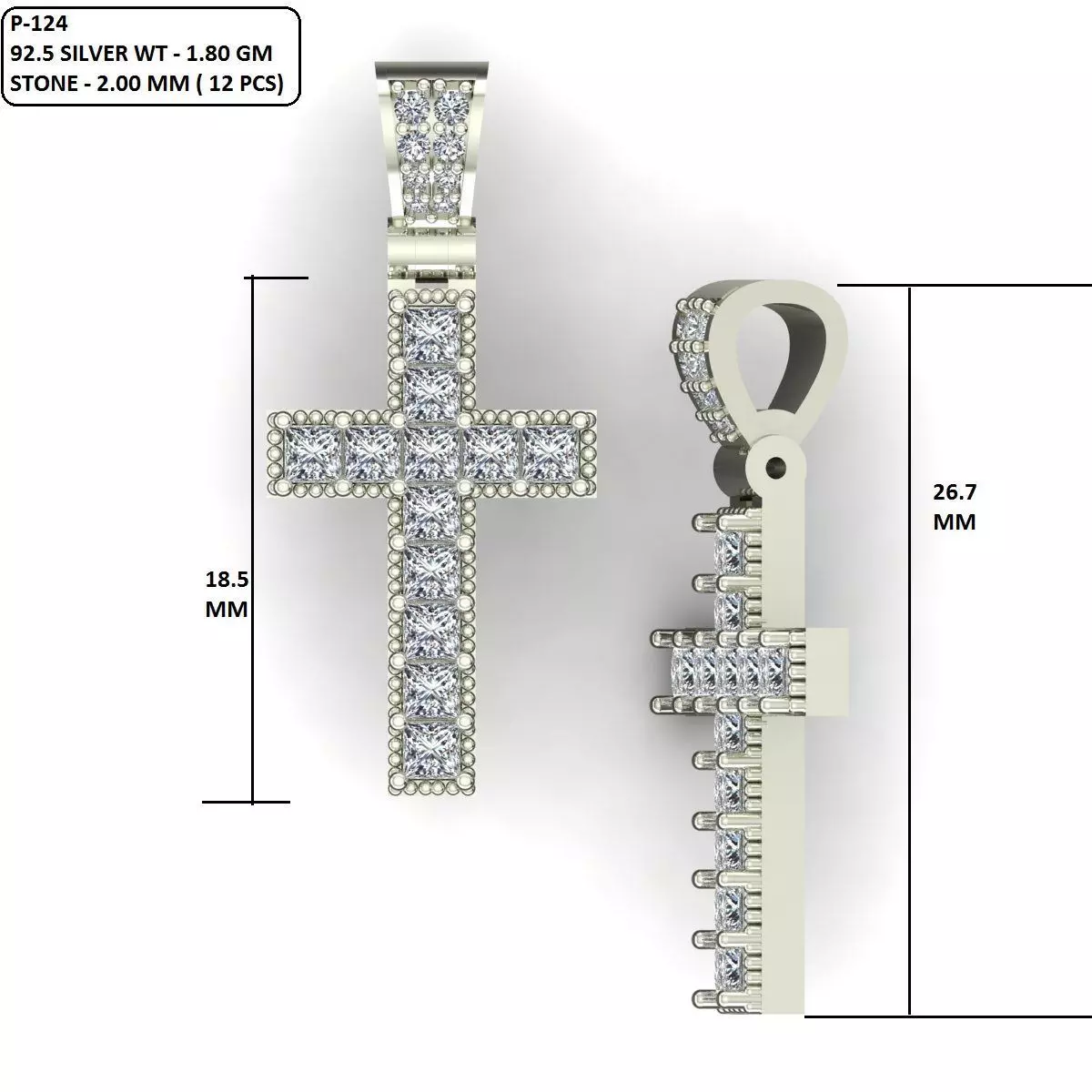 Holy Cross Pendant 3D print model