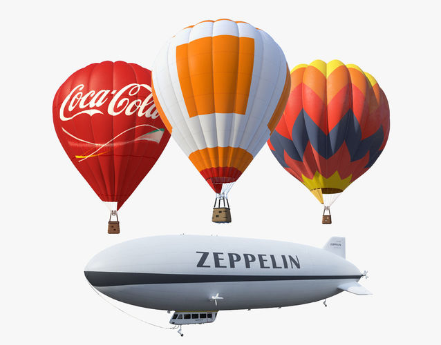 Air Balloon Big Set 3D model